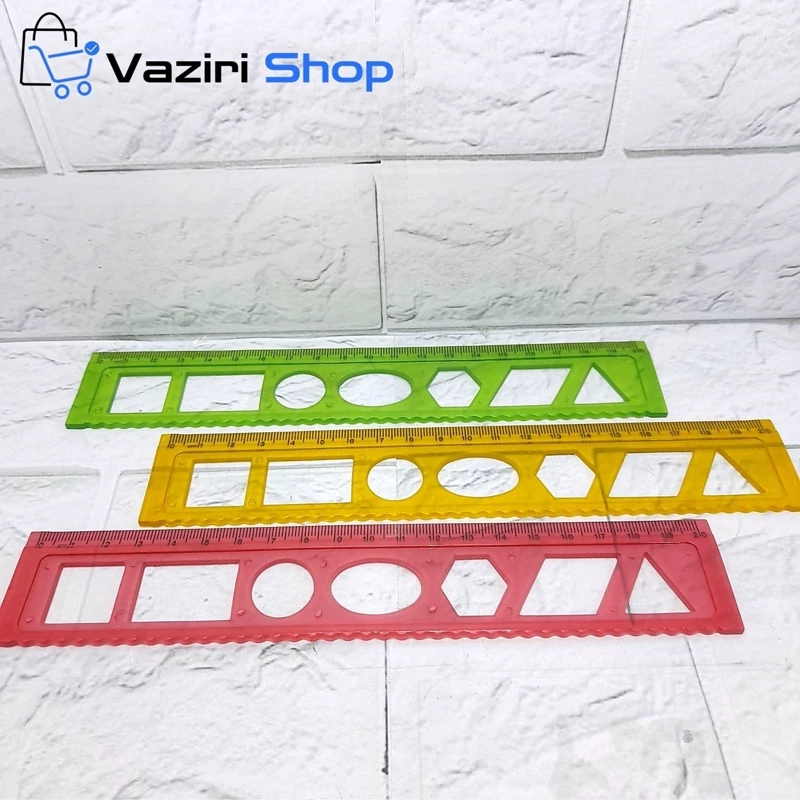 خط کش شابلونی ژله ای 20 سانتیمتری