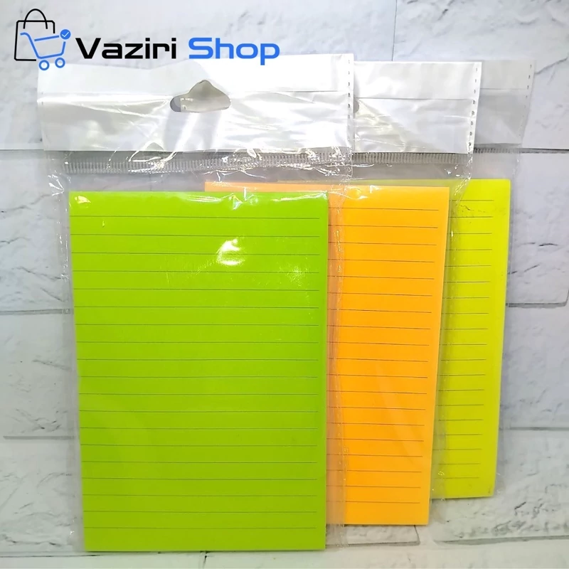 کاغذ یادداشت چسب دار استیک نوت خط دار سایز A6 اسکول مکس