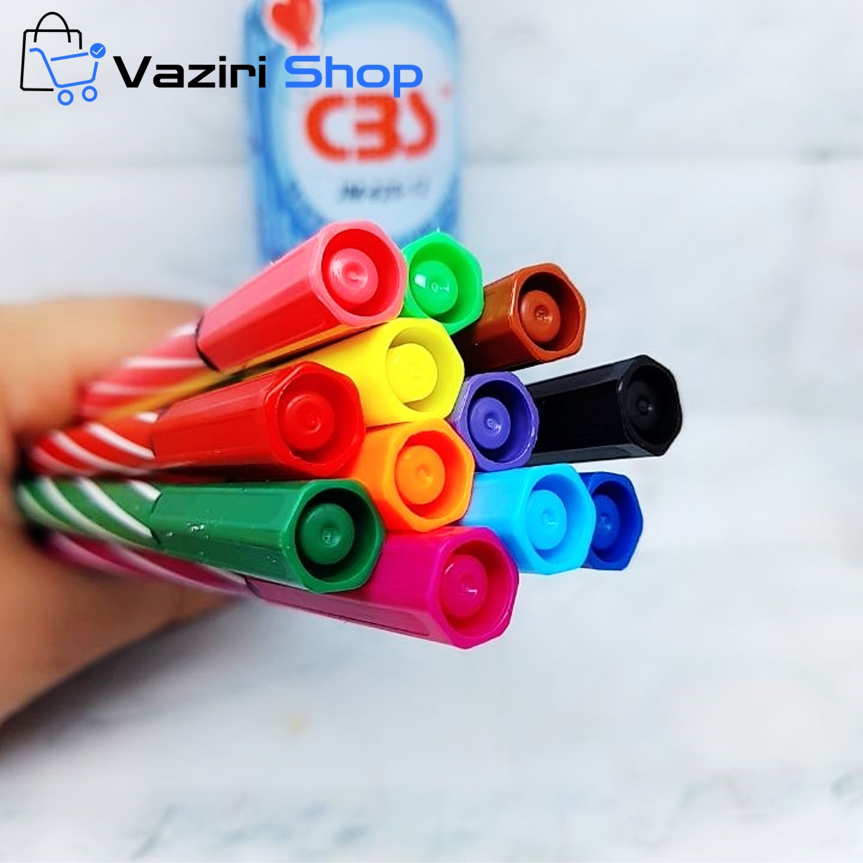 ماژیک رنگ آمیزی و نقاشی سی بی اس 12 رنگ CBS