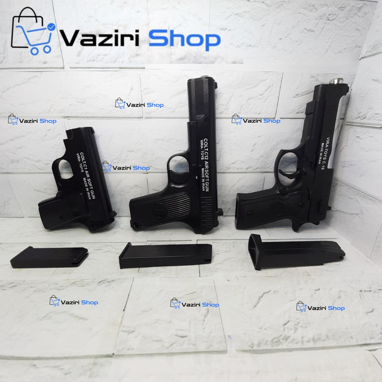 تفنگ اسباب بازی کلت C19 اورجینال+ یک بسته 300 تایی تیر (فیلم برسی و تست )