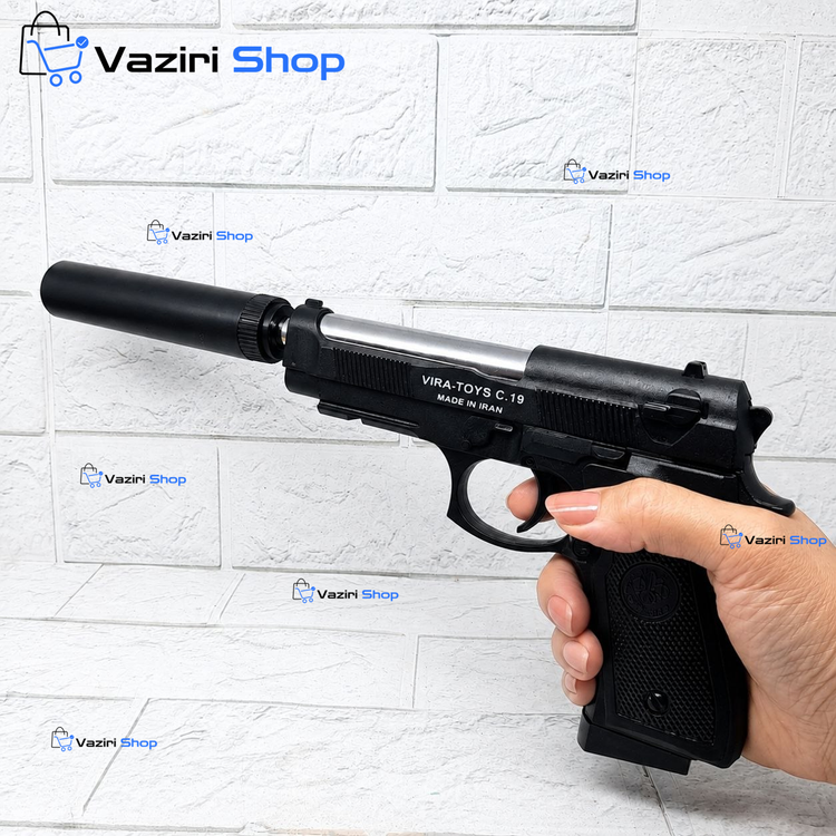 تفنگ کلت اسباب بازی کد c19 پلاس + بسته 300 تایی تیر اضافه
