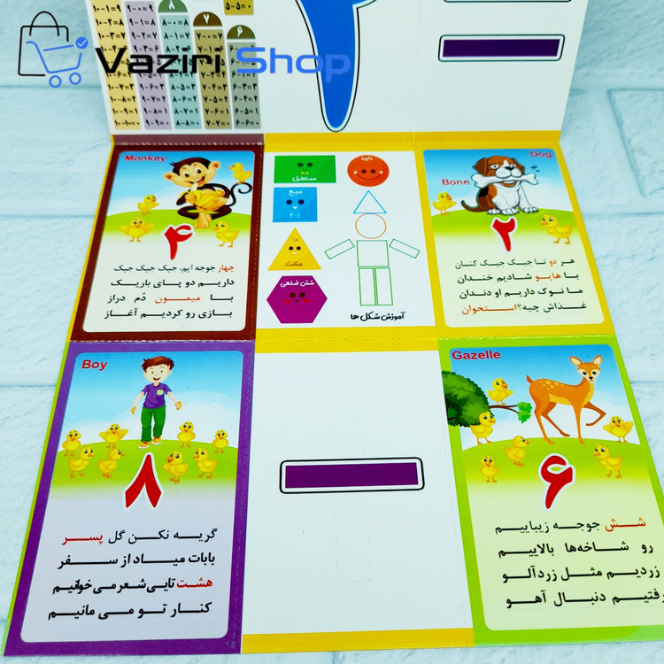 فلش کارت عددساز آموزش اعداد ۰ تا ۱۰۰