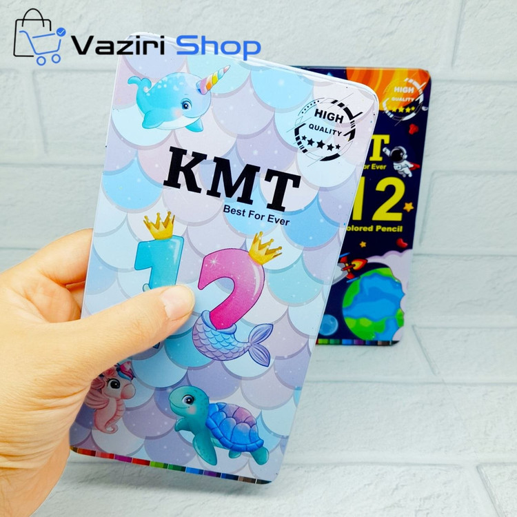 مدادرنگی 12 رنگ کی ام تی KMT جعبه فلزی