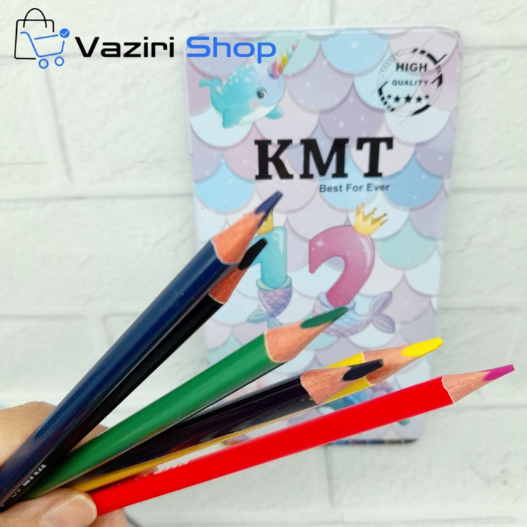مدادرنگی 12 رنگ کی ام تی KMT جعبه فلزی