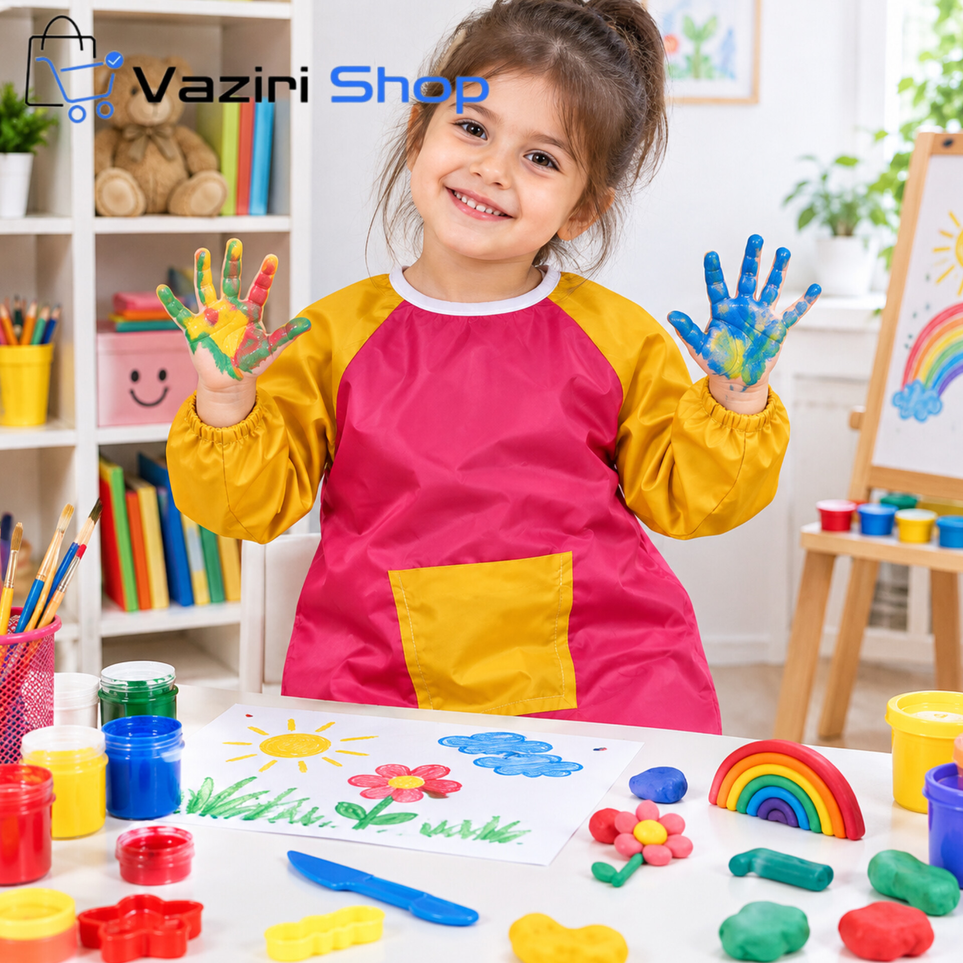 کاور مهدکودک ضد آب ، آستین دار و جیب دار